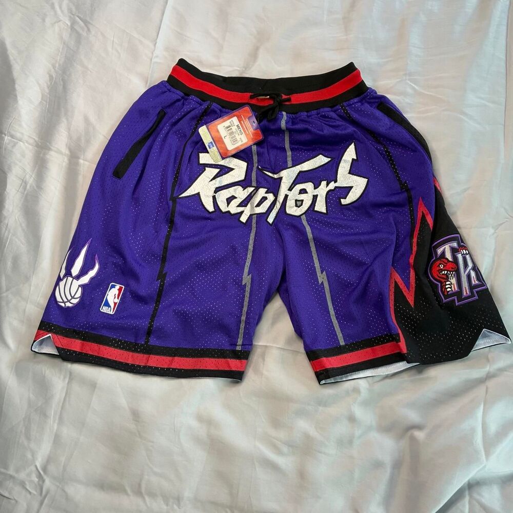 Just Don Toronto Raptors 1998-99 Hardwood Classics Mesh Shorts Men’s Large